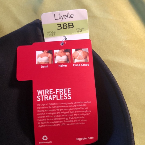 Lilyette strapless bra/black /38B NWT - Picture 5 of 12